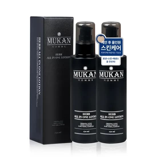 무칸 옴므 허브 올인원 로션 150ml 2개