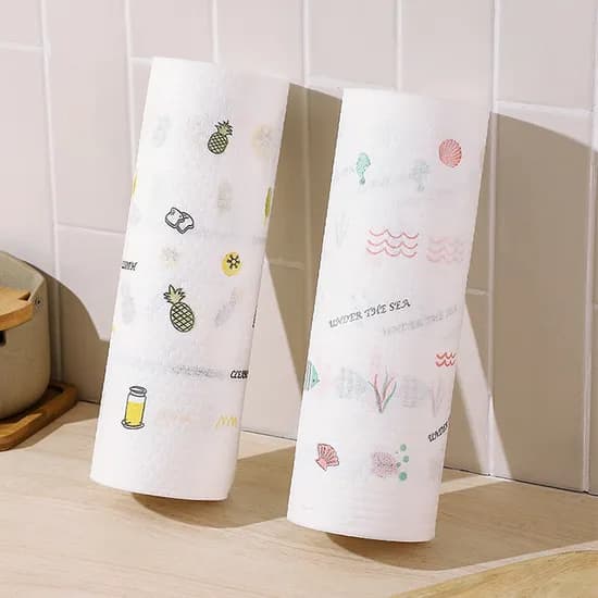 뜯어쓰는 뽀송뽀송 패턴 행주, 1롤, 50매