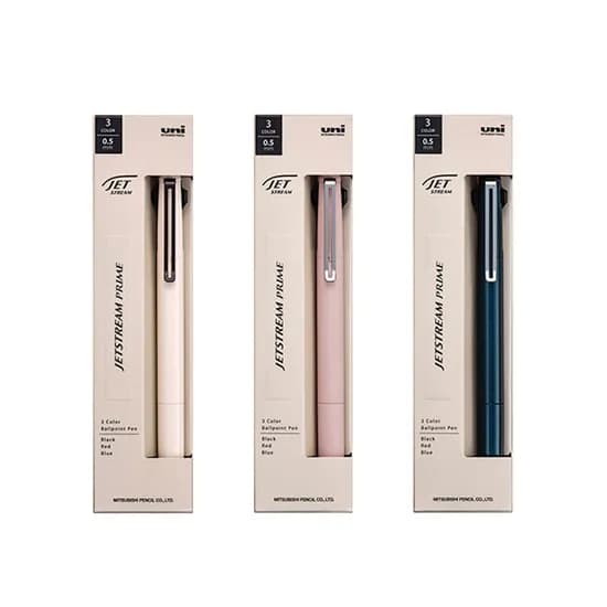 미쓰비시 연필 유니 제트스트림 NEW 프라임 3색 볼펜 0.5mm, 베이지, 1개
