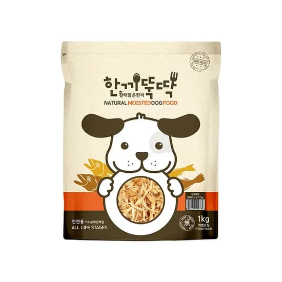 한끼뚝딱 소프트 강아지 사료, 오리, 1kg, 1봉