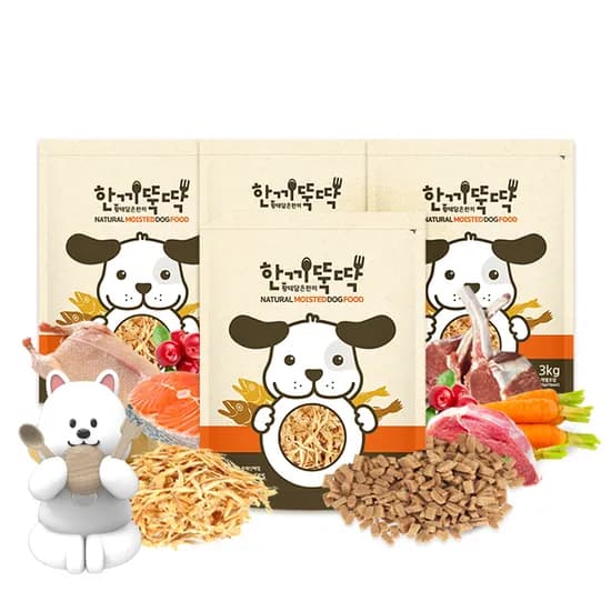 한끼뚝딱 소프트 국산 강아지 사료, 소, 1kg, 1봉, 1개