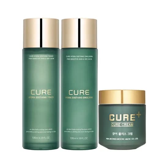 김정문알로에 하이드라 수딩 기초 세트, 토너 130ml 1개+ 에멀전 130ml 1개+ 플러스크림 80g 1개, 1세트
