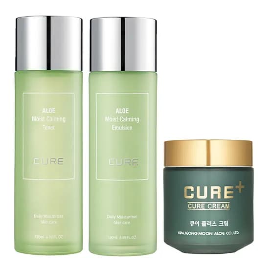 김정문알로에 카밍 토너 130ml + 에멀전 130ml + 플러스크림 80g, 1세트