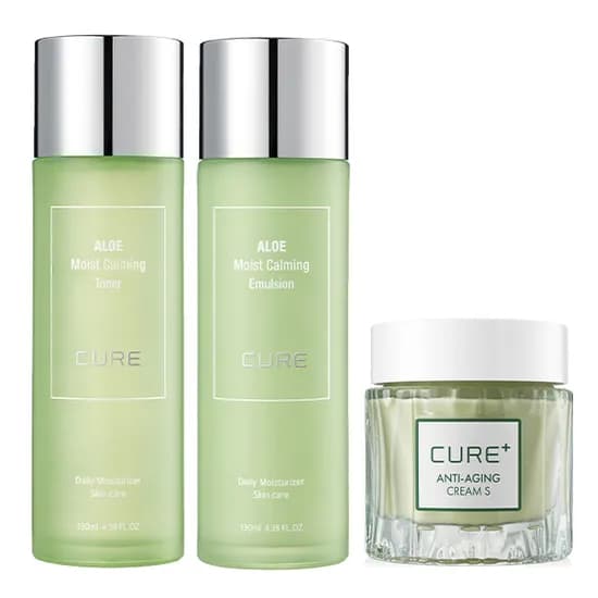 김정문알로에 카밍 토너 130ml + 에멀전 130ml + 큐어크림S 50ml, 1세트