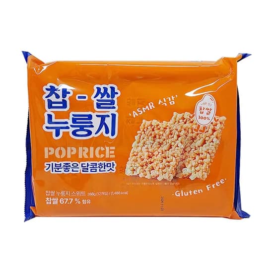 찹쌀 누룽지, 스위트맛, 288g, 4개