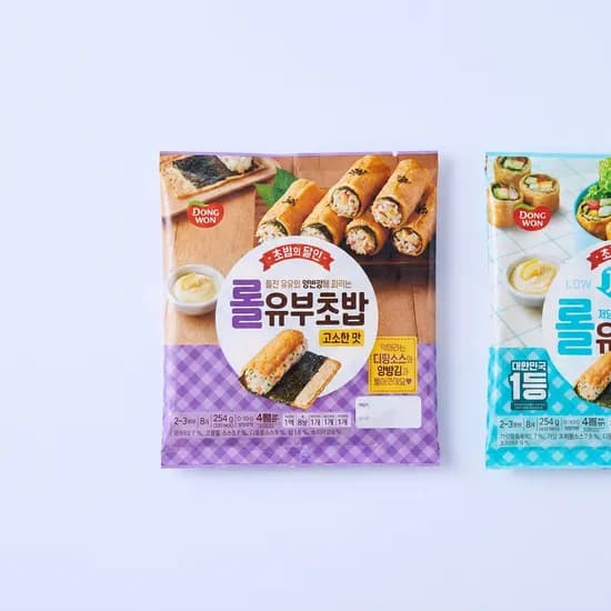 동원 롤유부초밥 고소한맛 2개 외 저당 롤유부초밥 2개 254g 4개