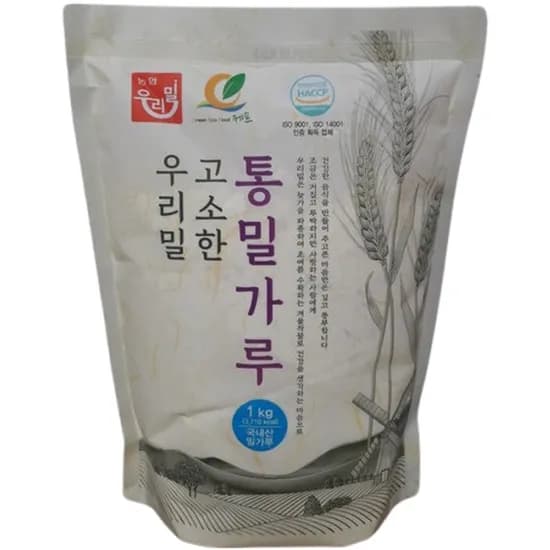 우리밀 고소한 통밀가루, 1kg, 2개