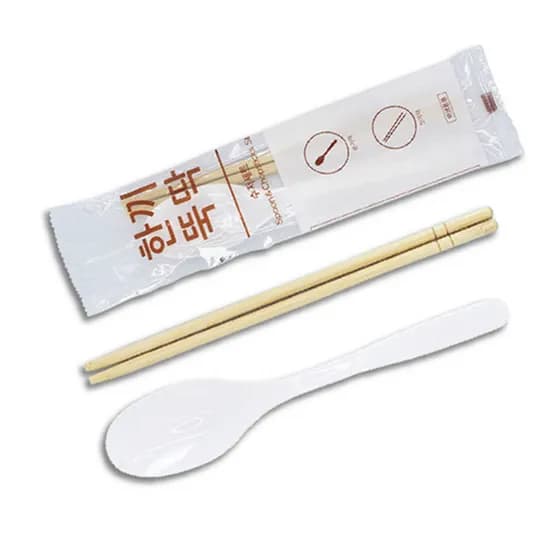 포장지왕 한끼뚝딱 일회용 수저세트 개별포장, 175mm, 100개, 1개