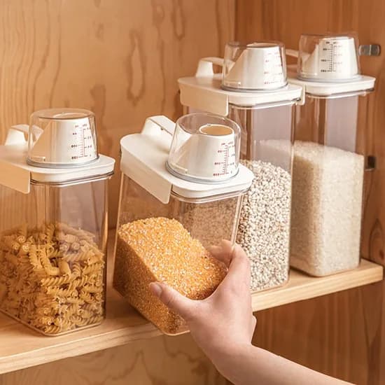TGL 투명 밀폐 계량 잡곡통, 1800ml, 2개