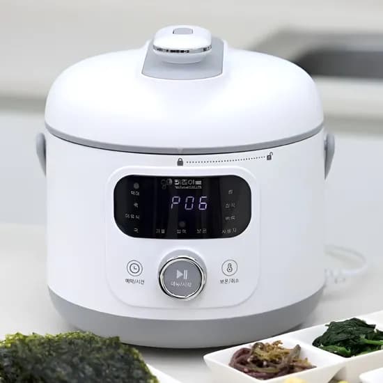 키친아트 허브 미니 압력밥솥, 화이트, 1.8L, 3~4인용