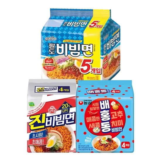 팔도 비빔면 외 2종 5입 4입 4입 1세트
