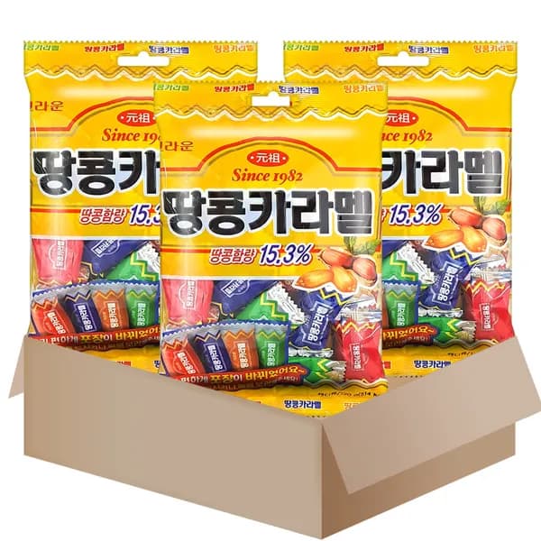 크라운 땅콩카라멜 120g 3개