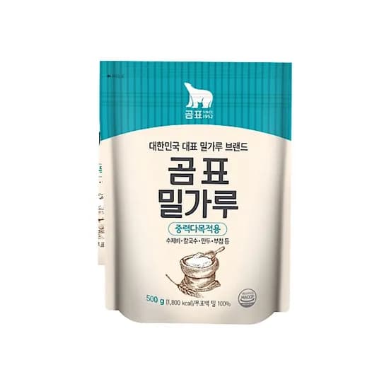 곰표 밀가루 중력다목적용 500g 2개