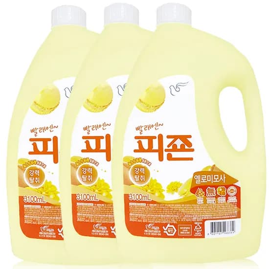 피죤 옐로 미모사 섬유유연제 3100ml 3개