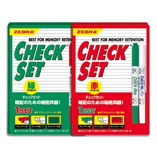 제브라 체크펜 단어 암기 세트, 적색시트+녹색펜(SE-361-CK), 1개