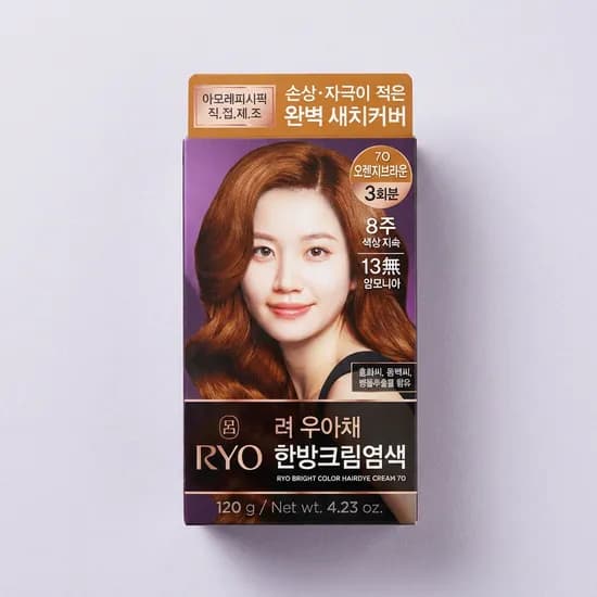 려 우아채 한방크림염색 오렌지브라운 7O 120g 3개 15,300원