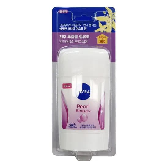 니베아 데오드란트 스틱, 펄 앤 뷰티, 50ml, 1개