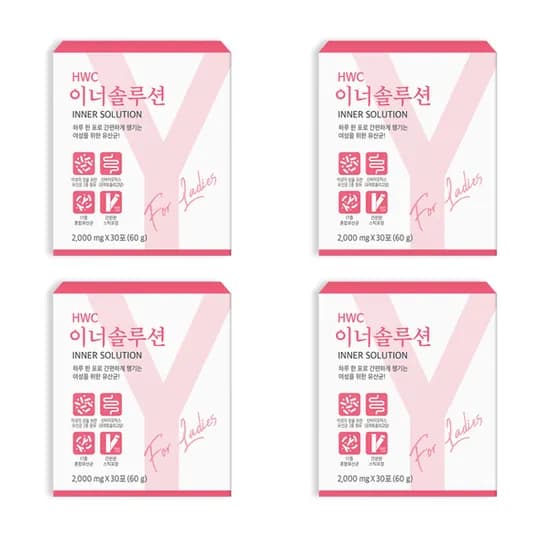HWC 이너솔루션 질 유래 유산균, 2g, 30포, 4박스