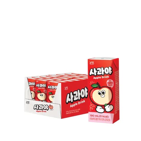 남양유업 사과야 제로슈거 사과맛 190ml 24개