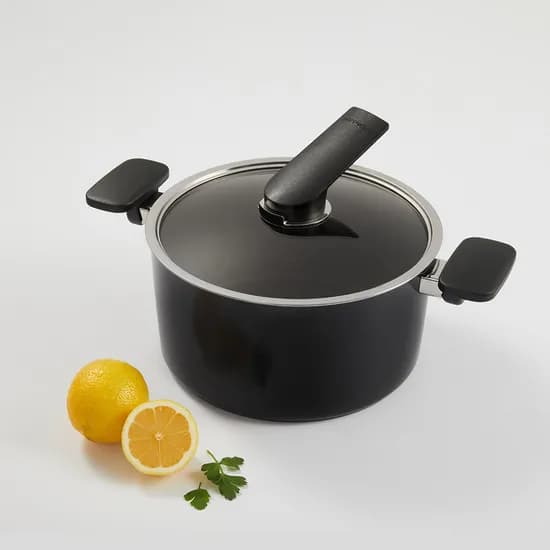 해피콜 컴플리트 티타늄 IH 냄비, 블랙, 24cm, 1개