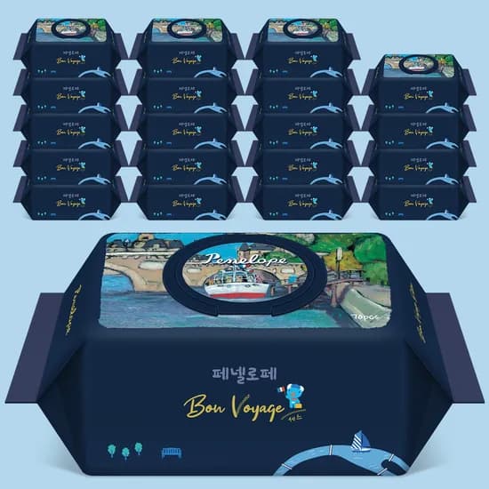 페넬로페 아기물티슈 본보야지 세느, 70매, 20팩