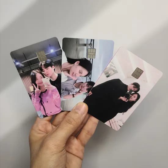 카드 스티커 주문제작 신용 체크 교통 꾸미기 맞춤 커스텀 카꾸, 광택, 2개, 2매입
