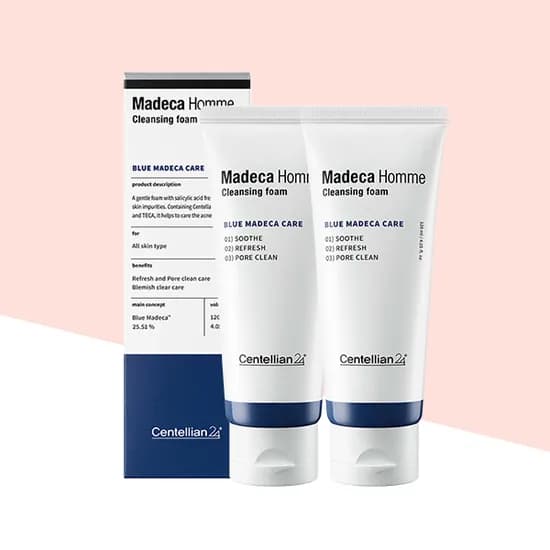 센텔리안24 마데카 옴므 클렌징 폼, 120ml, 1+1 구성, 총 2개