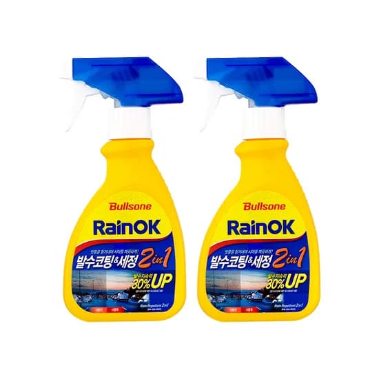 불스원 레인OK 2in1 발수코팅 세정 300ml 2개