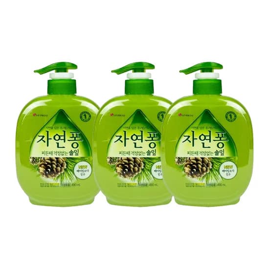 자연퐁 솔잎 펌프용기 490ml 3개