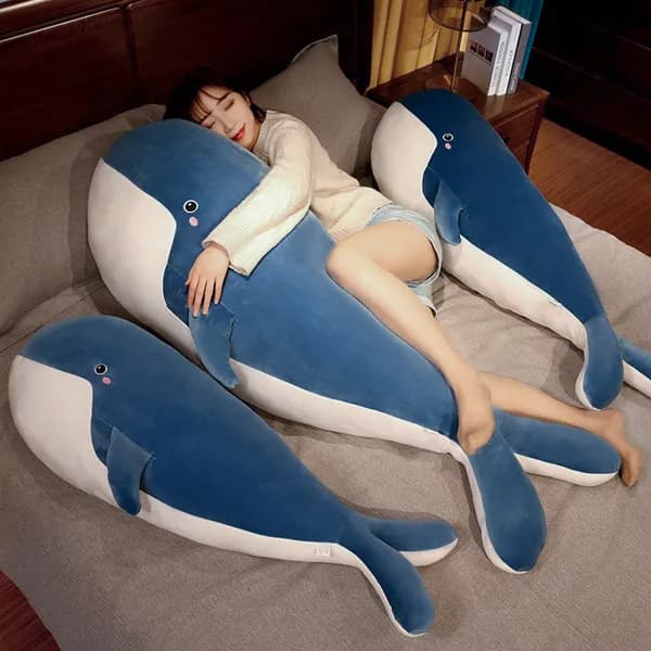 Bookaz 롱 대왕고래 바디필로우 블루 55cm 1개