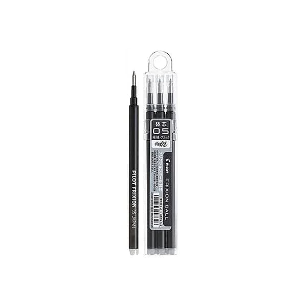 파이롯트 프릭션 볼 노크 리필심 LFBKRF30EF 0.5mm 블랙 3본입