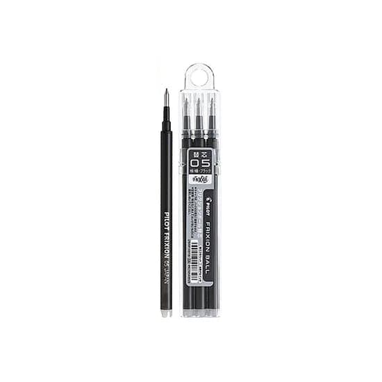 파이롯트 프릭션 볼 노크 단색 볼펜 리필심, 레드, 0.5mm, 3본입