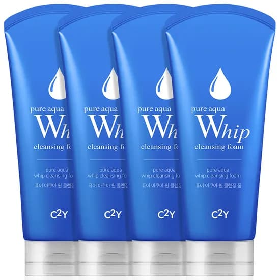C2Y 퓨어 아쿠아 휩 클렌징 폼, 120ml, 4개