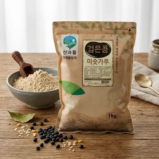 산과들 검은콩 미숫가루 1kg 2팩