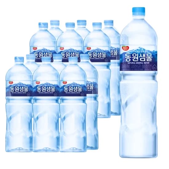 동원샘물 유라벨, 2L, 12병