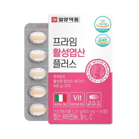 일양약품 프라임 활성엽산 플러스 60정 1개