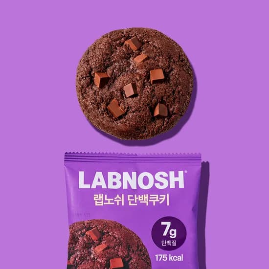 랩노쉬 단백쿠키 더블초코, 40g, 20개