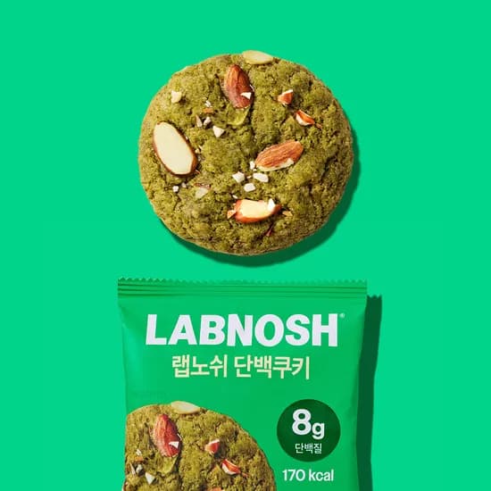 랩노쉬 단백쿠키 아몬드앤그린티 40g 20개