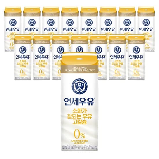연세우유 소화가 잘되는 우유 고칼슘 180ml 16팩