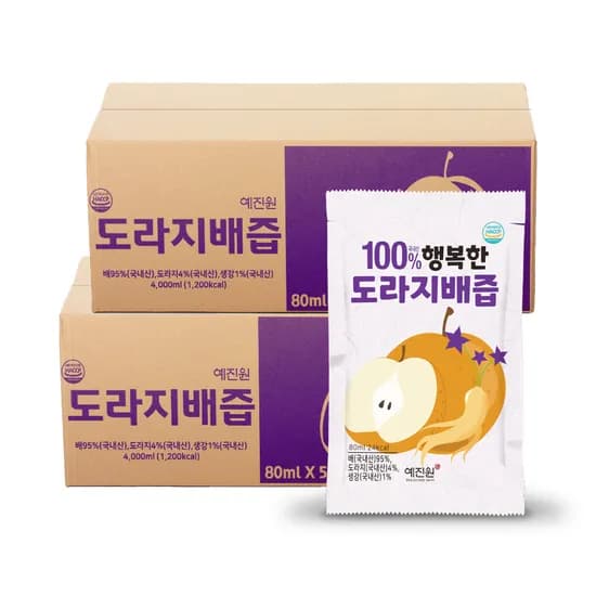 예진원 행복한 도라지배즙, 80ml, 100포