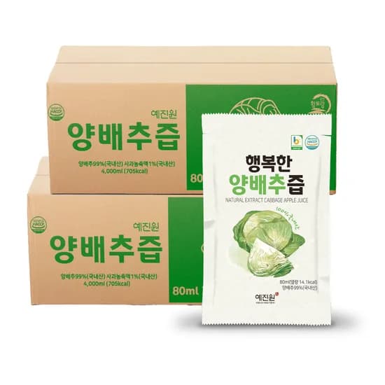 예진원 국내산 양배추즙 80ml 100포 1개