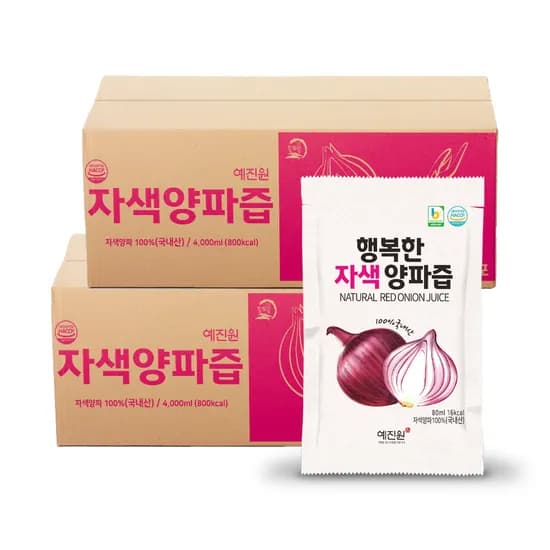 예진원 국내산 자색양파즙 80ml 100포 1개