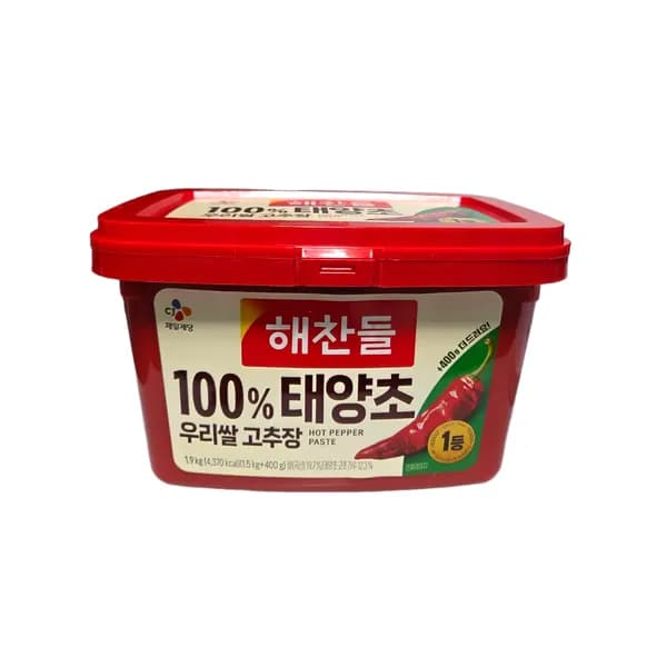 해찬들 100% 우리쌀 태양초고추장 1.9kg
