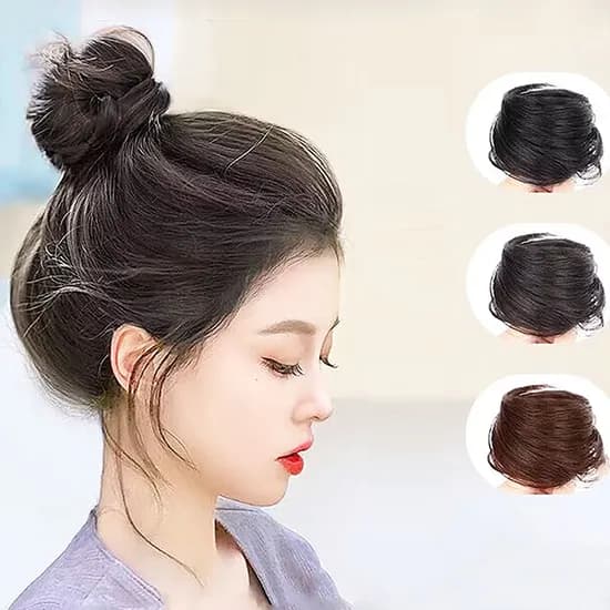 볼륨가발집게핀, 생머리, 다크브라운, 1개