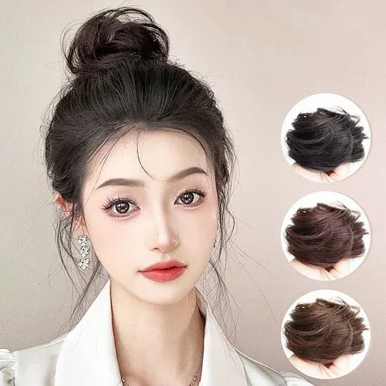 볼륨가발집게핀 생머리 블랙 1개