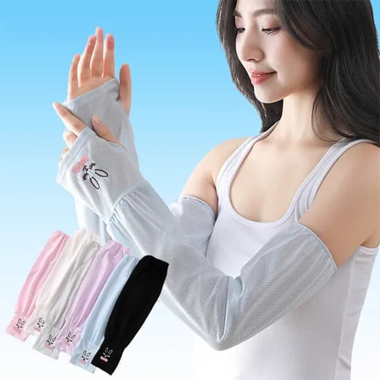 99% 자외선차단 토깽이 여름 아이스쿨토시, 랜덤, 4세트, 48cm