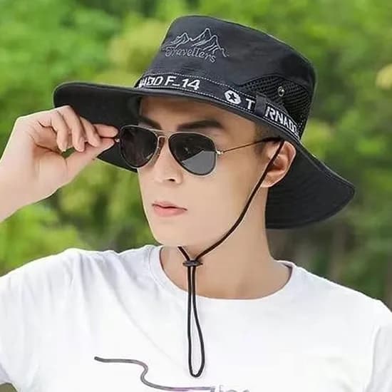 옴미 마운틴14 등산 자외선차단 벙거지 F14 블랙 59cm 1개
