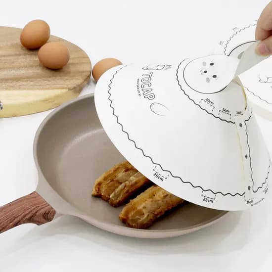 뉴리스 토캡 기름 튐 방지 덮개, 화이트, 약 33cm, 100매
