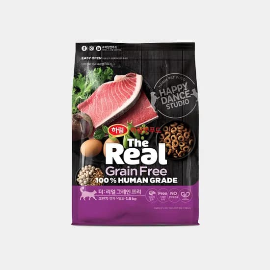 하림펫푸드 더리얼 캣 그레인프리 크런치 어덜트 참치 1.6kg 1개