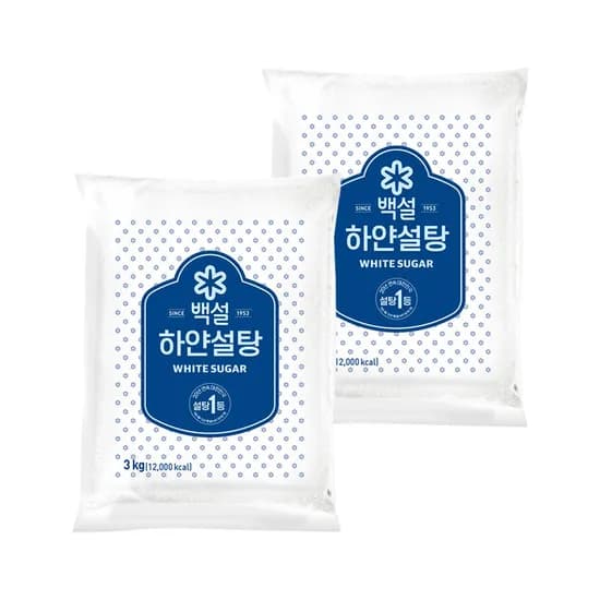 백설 하얀설탕 3kg 2개